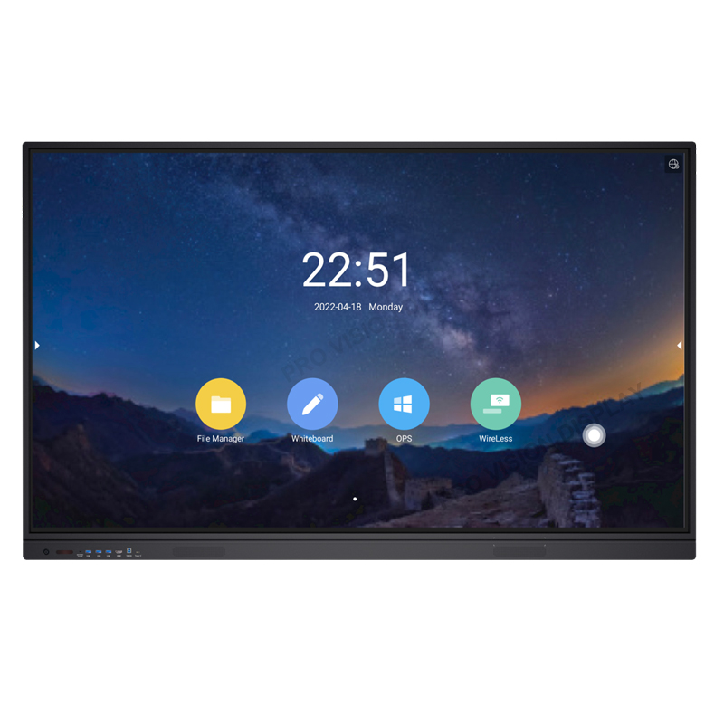 75-inch interactief flatpaneldisplay Android 8.0 antireflectie